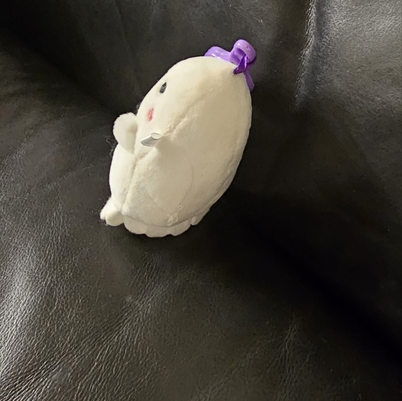 Halloween Plush White Costume Ghost Backpack Clip Purse Charm NWOT - Picture 3 of 7